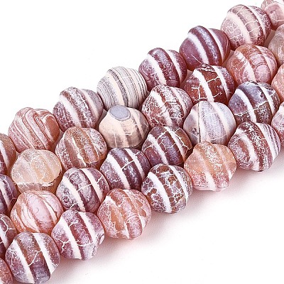 Окрашенные естественный агат бисер пряди G-T144-27E-1