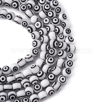 Ручной сглаз бусины круглые пряди из бисера&nbsp;LAMP-L055-6mm-1
