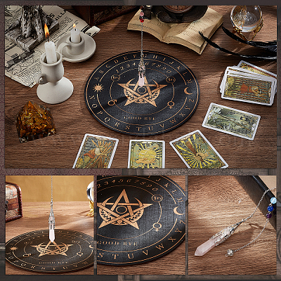 Ahademaker 1 шт. натуральный розовый кварц маятник биолокации кулон DIY-GA0003-53B-1