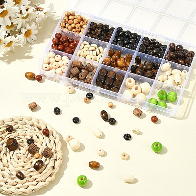 15 стиль бусины из натурального дерева WOOD-FS0001-34-1