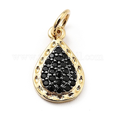 Латунные микро проложить кубического циркония подвески KK-E015-11G-1