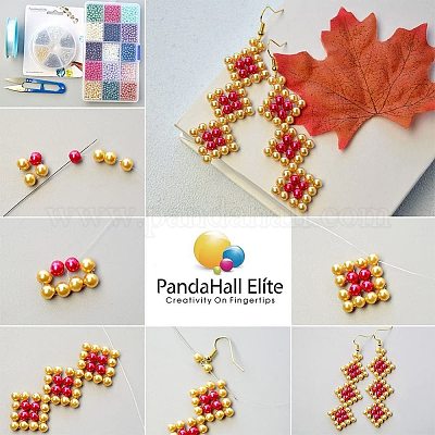 Круглые бусины из экологически чистого окрашенного стекла с жемчугом HY-PH0011-01-4mm-1