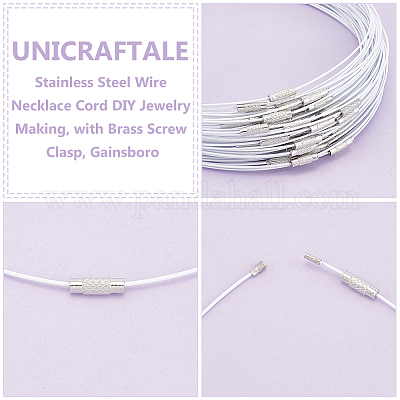 60 шт. проволока из нержавеющей стали для ожерелья TWIR-UN0001-14-1