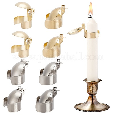 Gorgecraft 4 pz 2 colori stoppino in lega fiamma spegni candela, estintore  automatico, per spegnere la fiamma della candela in modo sicuro, di platino
