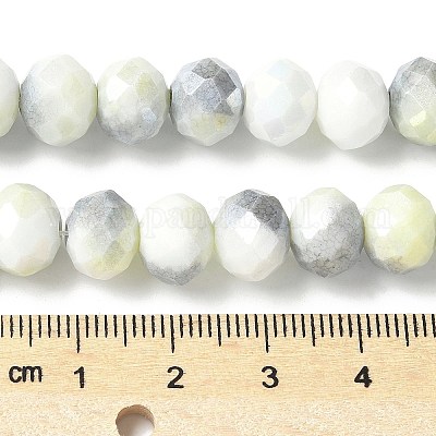 Стеклянные бусины с гальваническим покрытием  LAMP-S068-11F-1