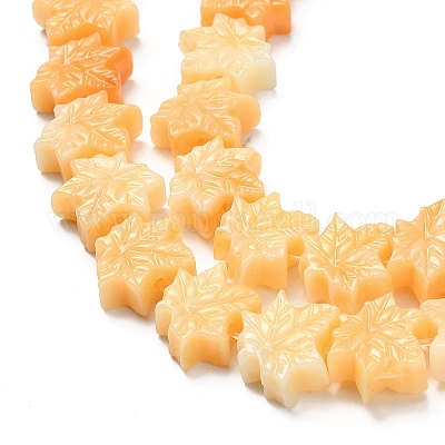 Резные бусины из синтетического коралла&nbsp;BSHE-H114-02E-1