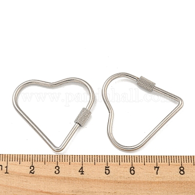 Подвески-карабинчики с винтовым замком из нержавеющей стали 304 STAS-C092-04B-P-1