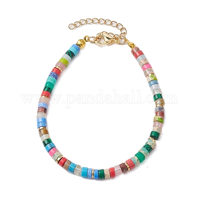 Браслеты из бисера хейши из натуральных и синтетических смешанных драгоценных камней BJEW-JB11073-1