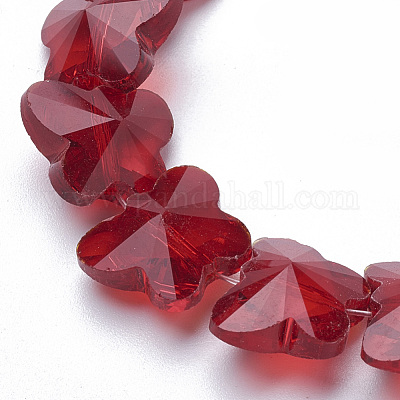 Прозрачные стеклянные бусины GLAA-Q066-14mm-B14-1