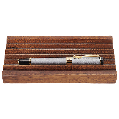 Прямоугольная деревянная подставка для ручек AJEW-WH0561-008A-1