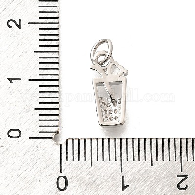 Латунные микропаве прозрачные подвески с фианитом KK-L225-009P-02-1