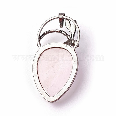 Природного розового кварца подвески G-I220-G04-1