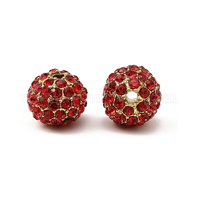 Бусины из сплава и страза RB-A034-10mm-A21G-1