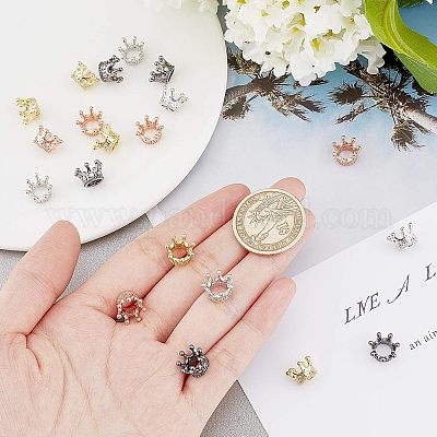 Латунные микро проложить класса AAA кубического циркония бусы ZIRC-NB0001-48-1