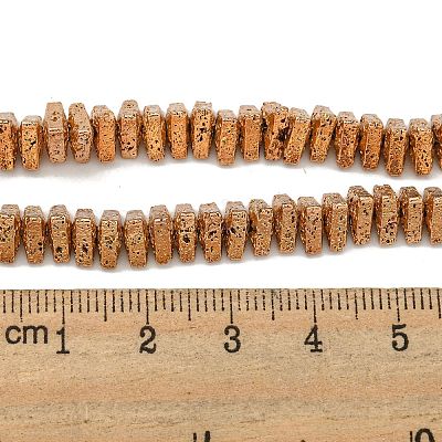 Гальванические бусины из натуральной лавы G-I360-H01-02-1