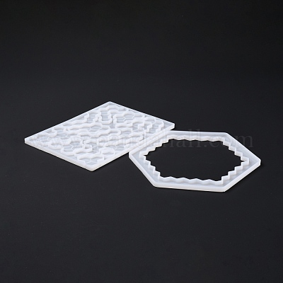 DIY Silicone Tray Mold Coaster Epoxy Resin Silicone Molds Polygon