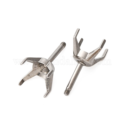 Фурнитура для сережек-гвоздиков из нержавеющей стали 304 STAS-B091-02C-08P-1