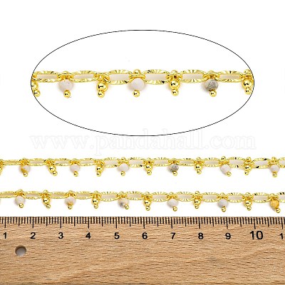 Цепочки из бисера из натурального ховлита ручной работы CHC-L050-01G-01-1