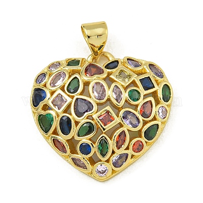 Подвески из кубического циркония с покрытием из латуни KK-U029-08G-03-1