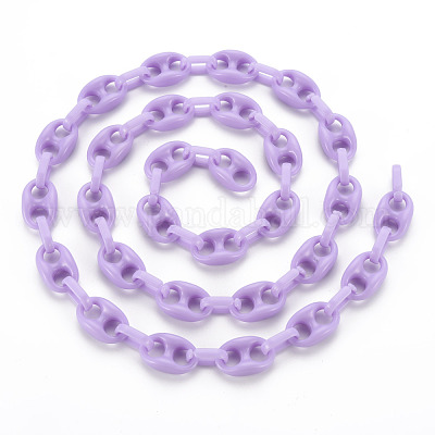 Цепочки для кофейных зерен из непрозрачного акрила ручной работы CHAC-ZX0001-01E-1