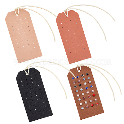 4 шт. 4 цвета портативные карты для демонстрации сережек из искусственной кожи EDIS-OC0001-04-1