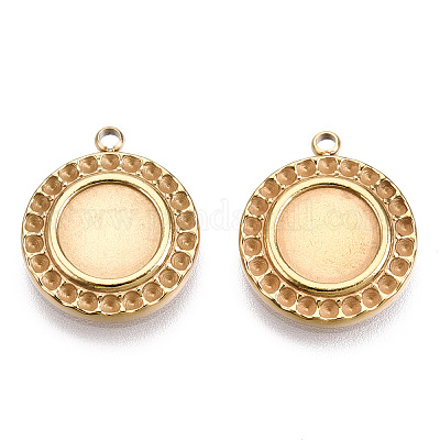 Оправы для подвесок из нержавеющей стали 304 в виде кабошонов STAS-T060-56G-1