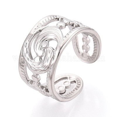 Кольца-манжеты из нержавеющей стали 304 для женщин RJEW-N052-08P-1