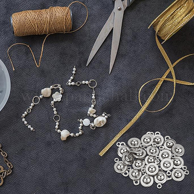 20 шт. застежка-кнопка из нержавеющей стали 201 STAS-GO0001-19P-1