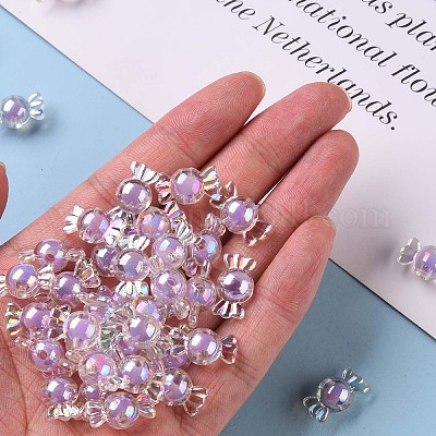 Прозрачные акриловые бусины TACR-S152-03B-SS2114-1