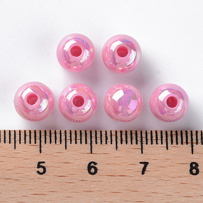 Непрозрачные акриловые бусины MACR-S370-D8mm-A02-1