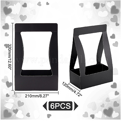 Прозрачные прямоугольные бумажные пакеты для упаковки букетов AJEW-WH0473-80D-1