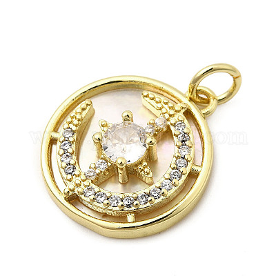 Латунные микро проложить кубического циркония подвески KK-K302-12G-1