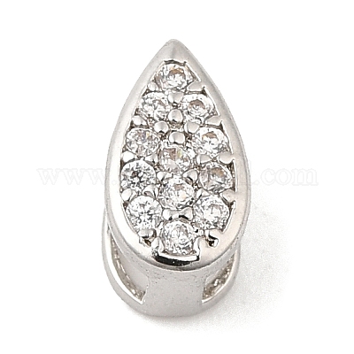 Покрытие стойки латунь микро паве прозрачные дужки для подвесок с кубическим цирконием KK-Q781-15P-1