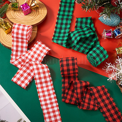 3 рулон 3-х цветной шотландской хлопчатобумажной льняной ленты с потертостями OCOR-TAC0035-11A-1