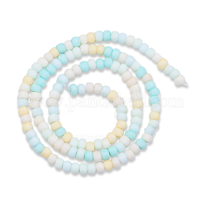 Непрозрачные спрей окрашены стеклянной бусины пряди GLAA-N047-07-07-1