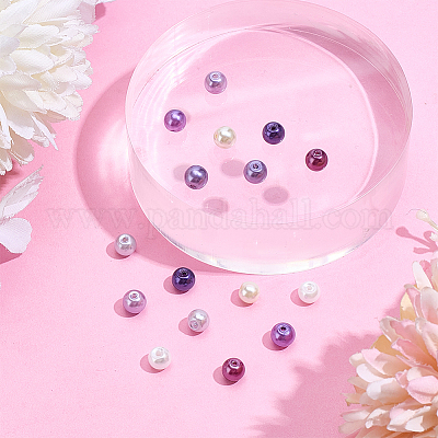 Перламутровый Стекло жемчужные бусины круглые HY-HY0001-10-1