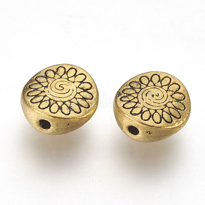 Сплавочные овальные бусины тибетского стиля  GLF10934Y-1