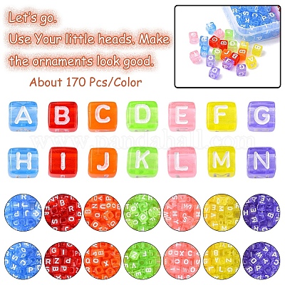 1190шт 7 цвета прозрачные акриловые бусины TACR-YW0001-58-1