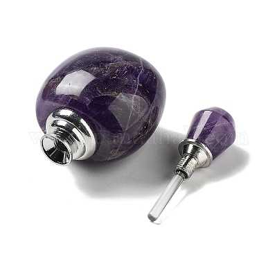 Флаконы-капельницы из натурального аметиста DJEW-K024-01P-03-1