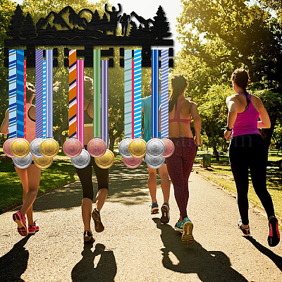 Вешалка для медалей из модного дерева ODIS-WH0041-160-1