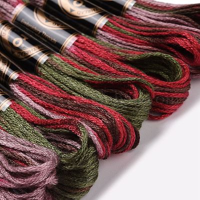 10 моток двухслойной полиэфирной нити для вышивания OCOR-K006-A17-1