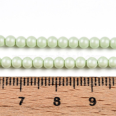 Выпечка из окрашенного перламутрового стекла жемчужные бусинки HY-N002-3mm-B02-1