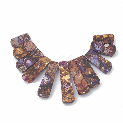 Собраны синтетические имперские нитки из яшмы и бронзита G-S326-002A-1