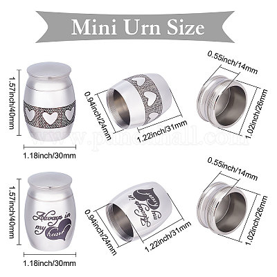 2 шт. 2-х стильный гроб из нержавеющей стали 316 для захоронения домашних животных AJEW-CN0001-20C-1