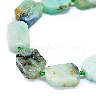 Натуральные бусы из хризоколлы и лазурита G-F725-09-1