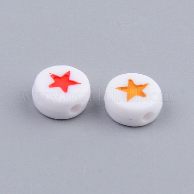 Непрозрачные акриловые эмалированные бусины MACR-S273-34-1