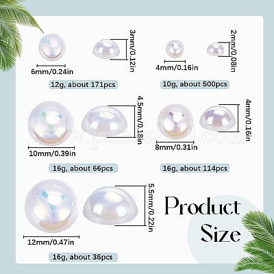 70 г 5 стиля АБС пластик имитация жемчуга кабошоны OACR-SC0001-45D-1