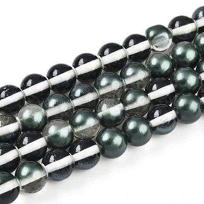 Запекание окрашенные прозрачные стеклянные бусины нити X1-DGLA-N011-8mm-07-1