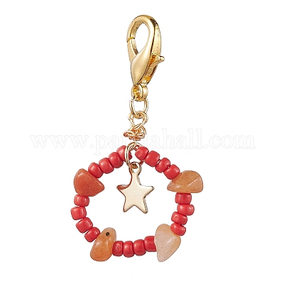 Стекло подвесные украшения HJEW-MZ00050-1