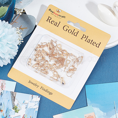 40 шт. фурнитура для сережек-клипс из нержавеющей стали 304 STAS-BBC0003-39-1